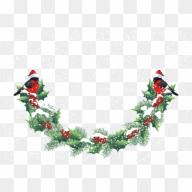 Christmas Robin Garland - Garland Christmas, HD Png Download - marcos vector png