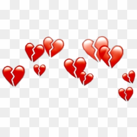#heart #crown #heartcrown #crownheart #sad #sadlife - Snapchat Heart Filter Png, Transparent Png - heart emoticon png