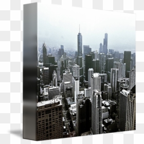 Chicago Skyline By Margaret - Chicago, HD Png Download - chicago skyline outline png