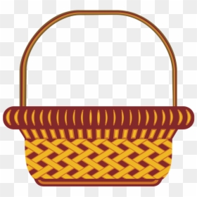Egg Basket Cartoon, HD Png Download - wicker basket png