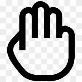 It"s An Icon Of A Hand Holding Three Fingers Up - Sign, HD Png Download - hand holding sign png