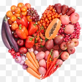 Heart From Vegetables - Fruits In Heart Shape, HD Png Download - vegetable silhouette png