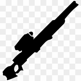 Sniper Gun Silhouette - Blaster Silhouette, HD Png Download - jet silhouette png