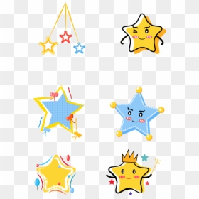 Doodle Stars Png -pentagram Stars Cute Pointed Star - Cute Vector Art Transparent, Png Download - doodle stars png
