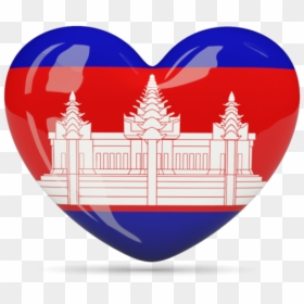 Cambodia Flag Heart, HD Png Download - angkor wat png