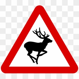 Wild Animals Road Sign, HD Png Download - wild animals png