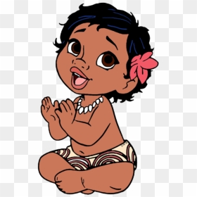 Disney Baby Moana Png Cartoon - Moana Heihei And Pua, Transparent Png - baby head png