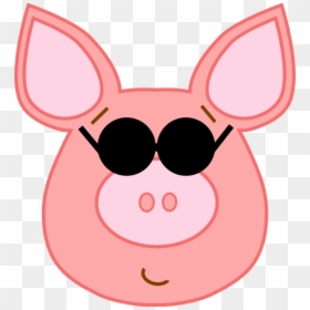 Cool Pig Svg Clip Arts - Cartoon Pig Ear Clip Art, HD Png Download - cool face png