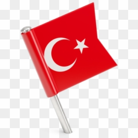 Square Flag Pin - Turkey Flag Pin Png, Transparent Png - turkish flag png