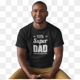 Black Man T Shirt Mockup, HD Png Download - super dad png
