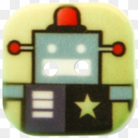 Polyester Button Robot, HD Png Download - glass button png