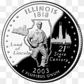 Illinois Outline Png - Illinois State Quarter, Transparent Png - illinois outline png
