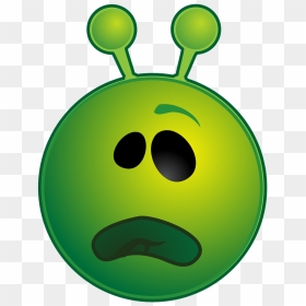 Smiley Green Ailen, HD Png Download - confused emoticon png