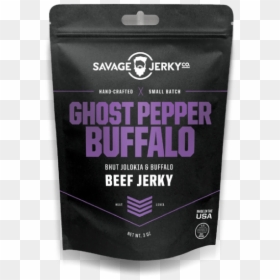 Savage Jerky Ghost Pepper Buffalo Beef Jerky - Shorthorn Steer, HD Png Download - ghost pepper png