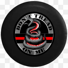 Jeep Wrangler Tire Cover With Don"t Tread On Me Snake - Dont Tread On Me Thin Blue Line, HD Png Download - don't tread on me snake png