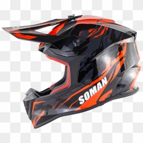 Soman Ece Motocross Full Face Protective Safety Adult - Motorcycle Helmet, HD Png Download - flip off png
