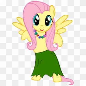 Mlp,hula,clipart - Mlp Fluttershy Hula, HD Png Download - mlp gif png