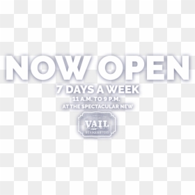 Now Open Header 3 - Parallel, HD Png Download - vail png