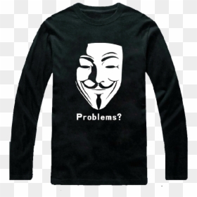 Transparent Guy Fawkes Mask Png - Long-sleeved T-shirt, Png Download - wild n out logo png