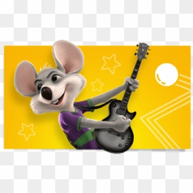 Mkidcorner Feature Games - Chuck E Cheese With Guitar, HD Png Download - chuck e cheese logo png