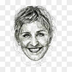 Sketch Of Ellen Degeneres, HD Png Download - ellen png