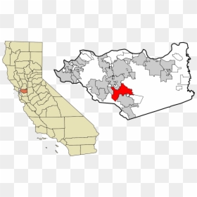 Walnut Creek California Map, HD Png Download - alamo png