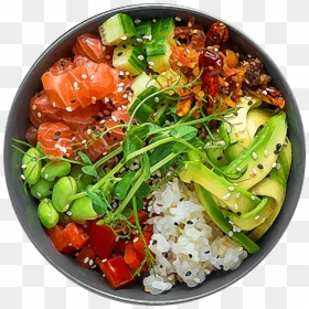 Steamed Rice, HD Png Download - poke bowl png