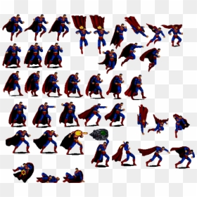 Superman Sprite, Hd Png Download , Png Download - Sprite Sheet Superman, Transparent Png - charizard sprite png