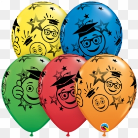Qualatex Graduation Cap Smiley Emoji Around - Ballagási Party Kellékek, HD Png Download - graduation cap emoji png
