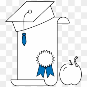 Graduation Cap, Certificate, And Apple , Transparent, HD Png Download - graduation cap emoji png