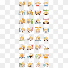 Kagamine Rin Stickers - Kagamine Rin Line Stickers, HD Png Download - rin kagamine png