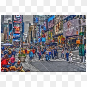 Crowd, HD Png Download - times square png