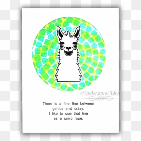 Crazy Llama Card By Understand Blue - Circle, HD Png Download - llama.png