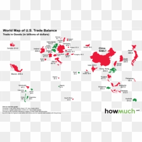Map Of Trade War China Us, HD Png Download - world map png