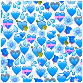 Iphone Blue Emoji Background, HD Png Download - emojis png