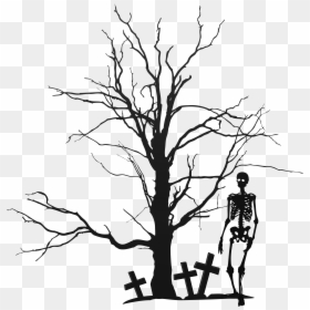 Silhouette Trees Transparent Background, HD Png Download - halloween png