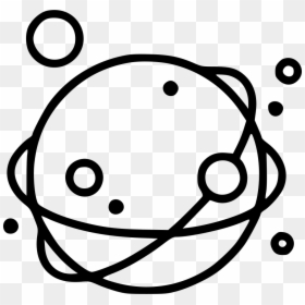 Planet Black Drawing Png, Transparent Png - planet png