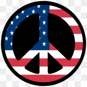 American Peace Sign, HD Png Download - usa flag png