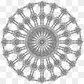 Round Floral Design Png, Transparent Png - snowflakes png