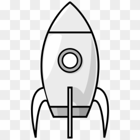 Rocket Clip Art Black And White, HD Png Download - spaceship png