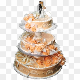 Трехэтажный Свадебный Торты, HD Png Download - cake png