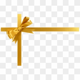 Gold Bow Ribbon Png, Transparent Png - gold png