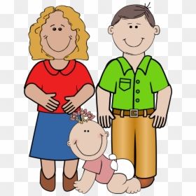 Mother And Father Clipart, HD Png Download - baby png