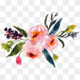 Flower Watercolor Transparent Background, HD Png Download - paint png