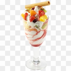 Fruit Salad With Ice Cream Png, Transparent Png - ice png