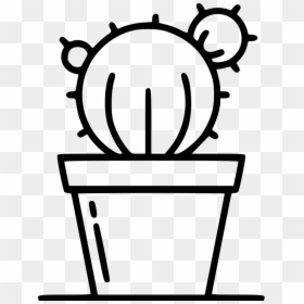 Black And White Cactus Icon, HD Png Download - cactus png