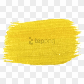 Yellow Paint Brush Stroke Png, Transparent Png - brush stroke png