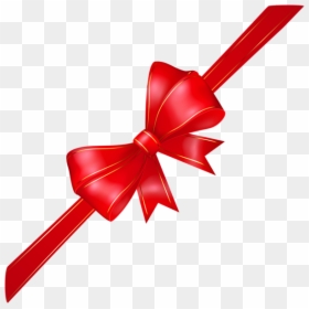 Red Corner Bow, HD Png Download - bow png