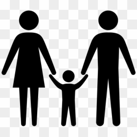 Family Holding Hands Silhouette, HD Png Download - family png