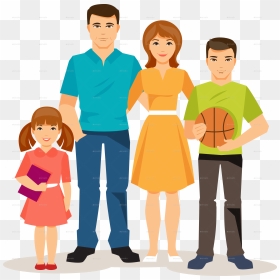 Family Cartoon No Background, HD Png Download - family png